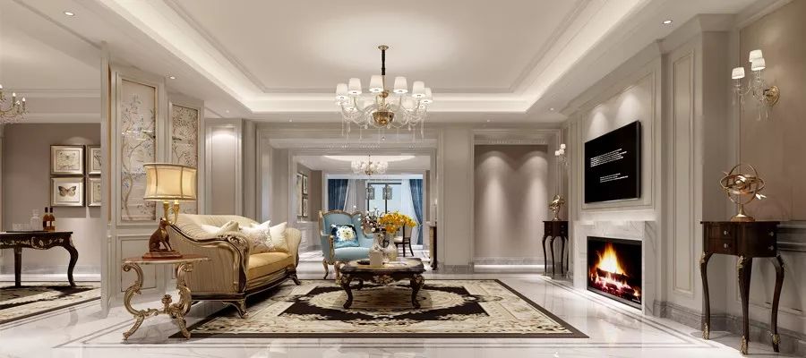 阿维侬庄园混搭风格,打造 450㎡美式新中式家居-51