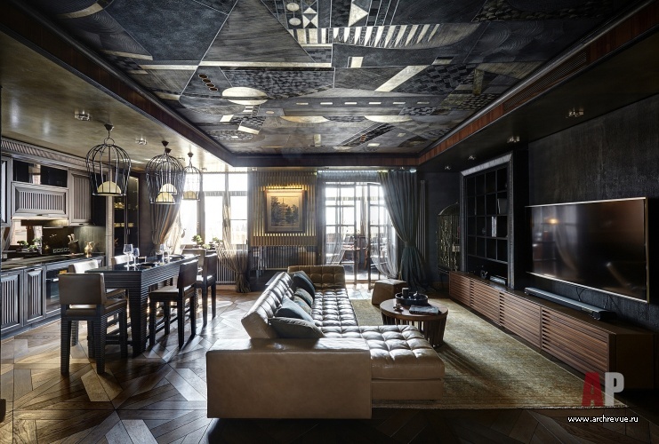 168平米深色民族风公寓室内设计丨Татьяна Смирнова,Джамшед Шодиев-16