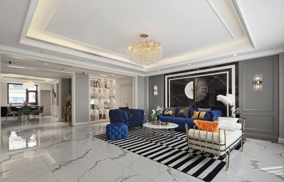 鑫界帝王国际样板间 | 现代轻奢风格下的古典艺术对话-0