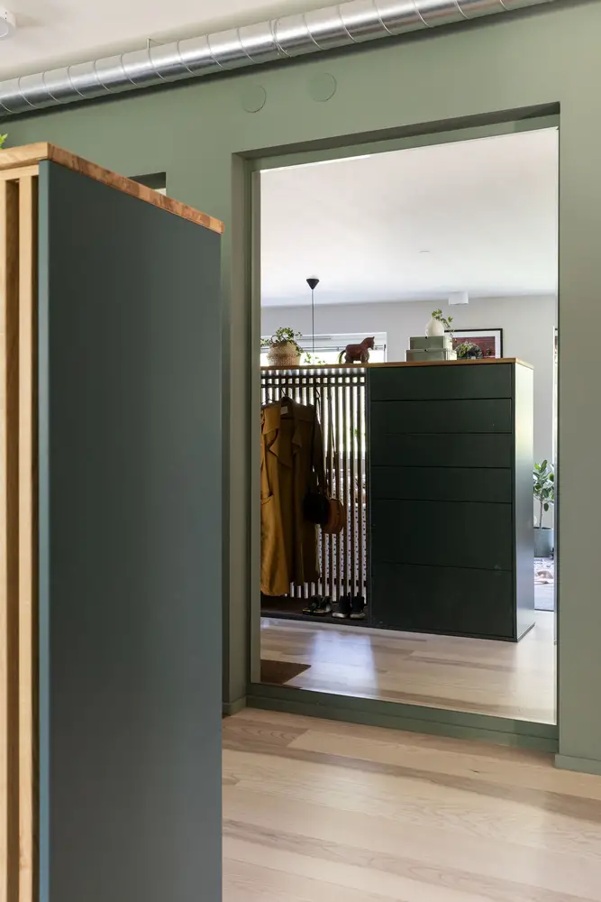 打造实用美观的客厅入口 | 瑞典家庭公寓设计-23