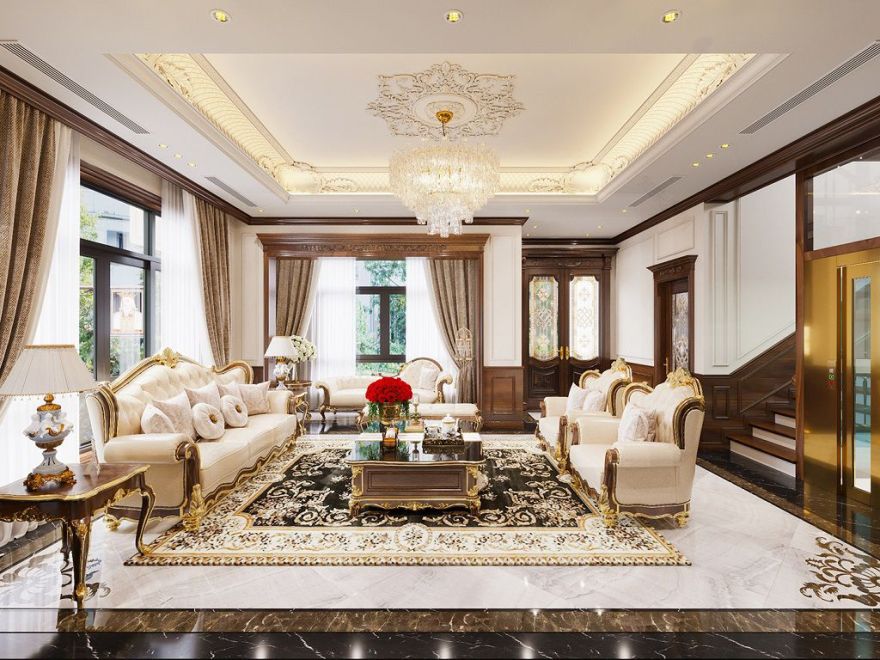 3层新古典9米门面独栋别墅设计丨越南丨Kiến Trúc Nhà Việt Phong Thuỷ-30