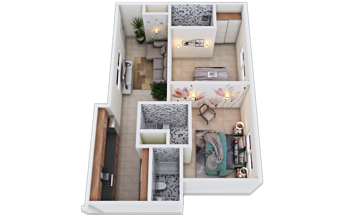 3D Floor plans Rendering-3