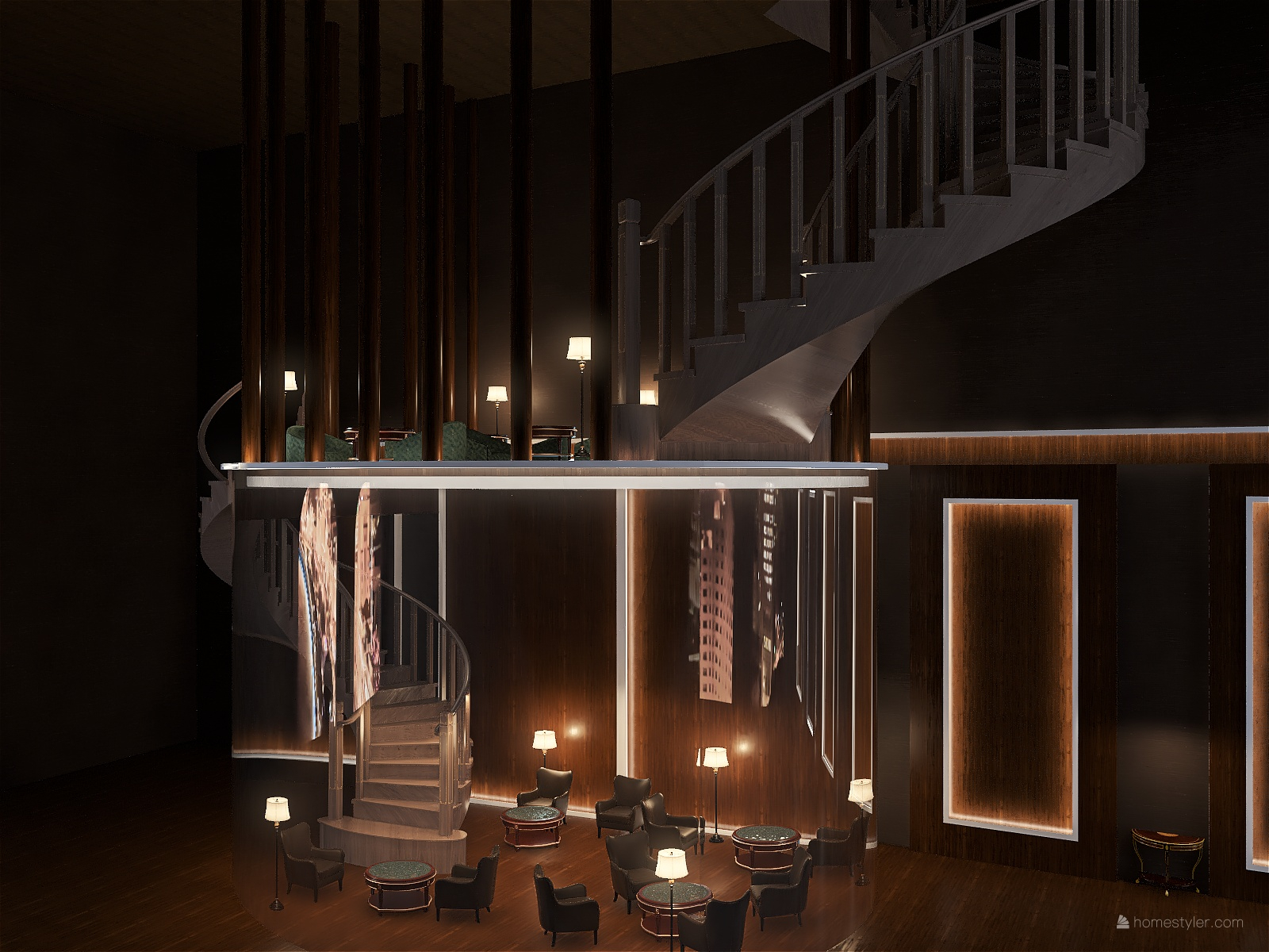 Attic Restaurant and Bar - 3D design-4