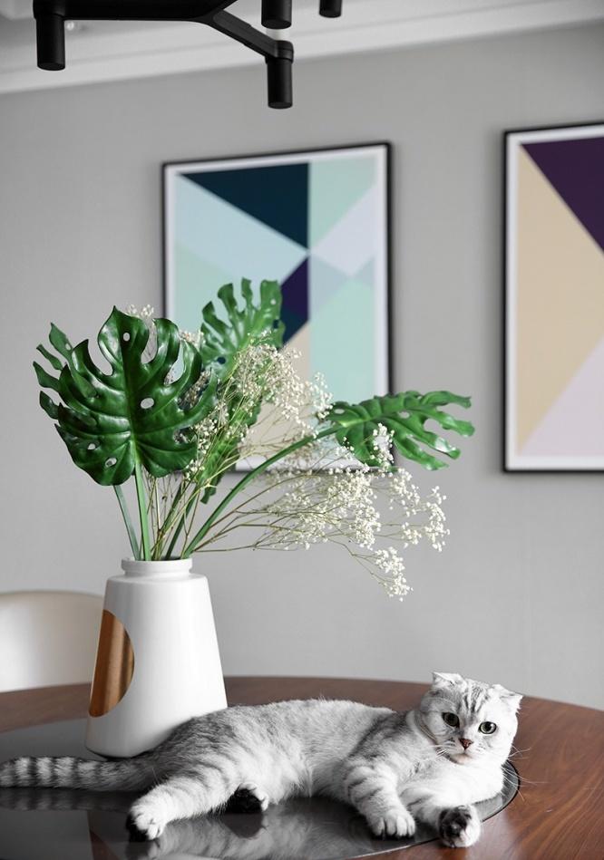 北欧风清新简约家，木色与绿的和谐搭配-21