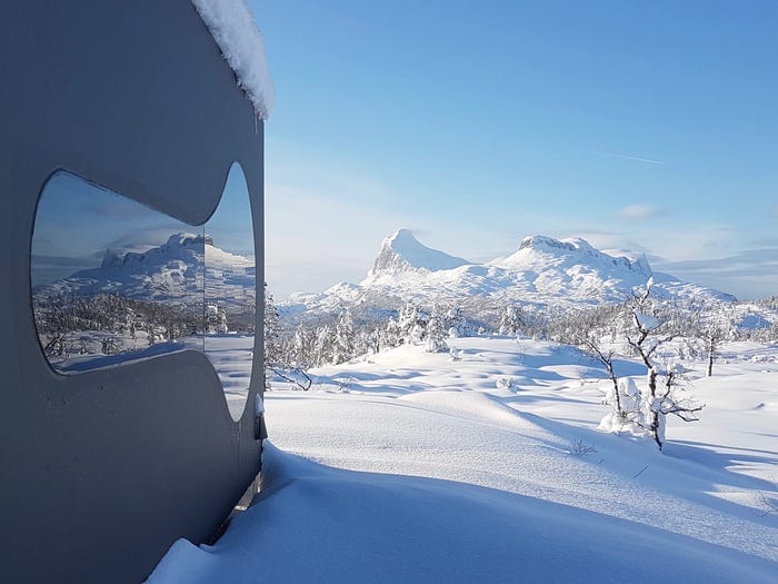 挪威山区极简集装箱鸟箱小屋丨设计工作室Livit-8