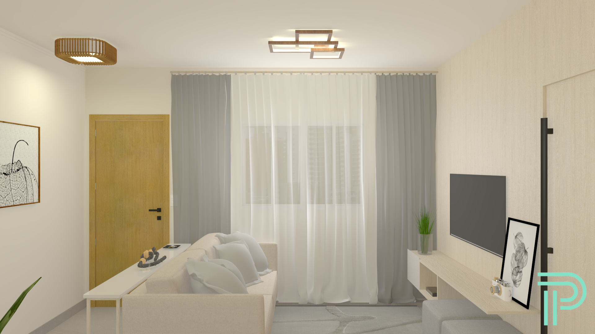 Design Integrado: Cozinha, Sala e Área de Serviço-7