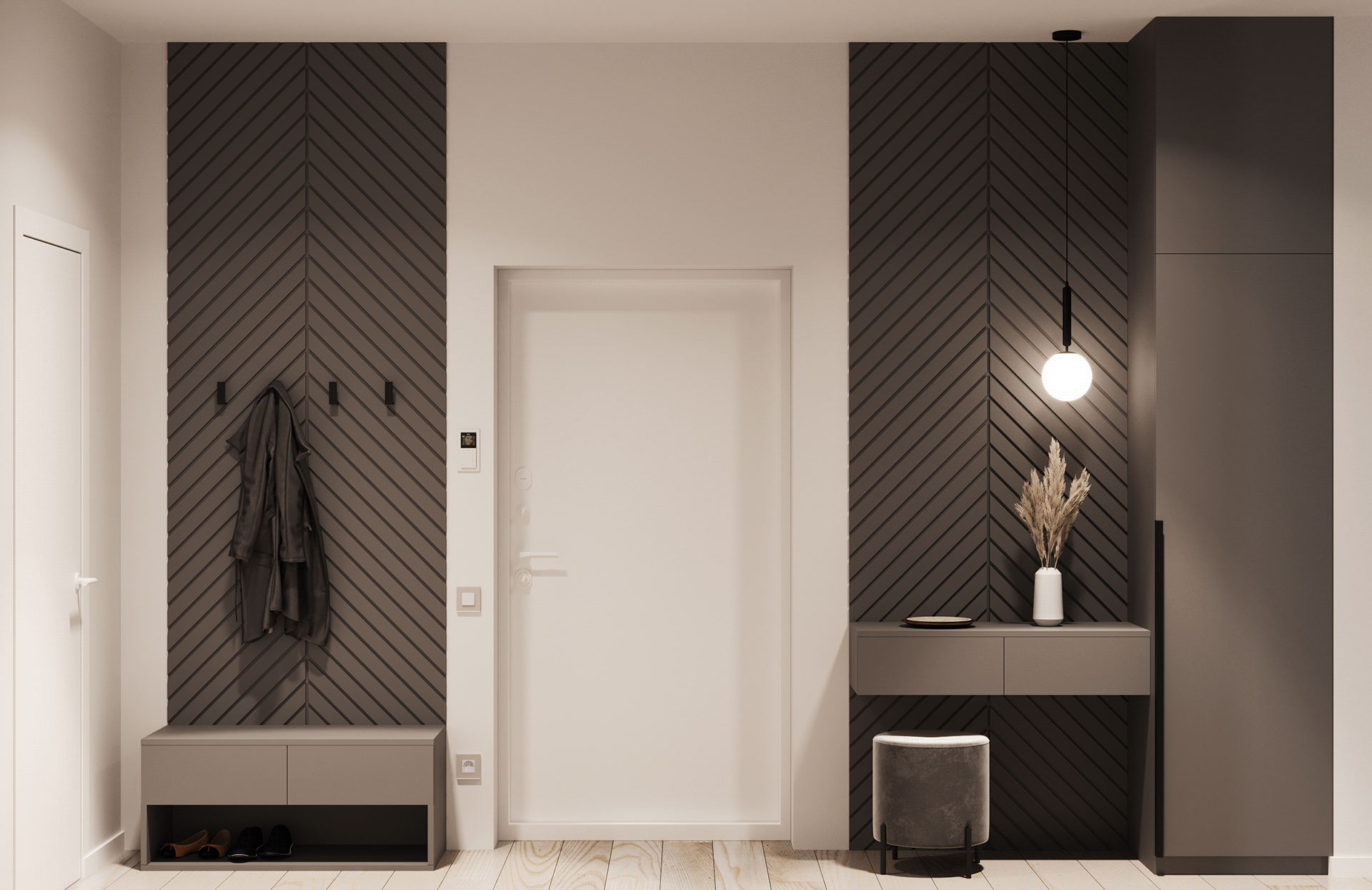 乌克兰85㎡简约风公寓设计-1