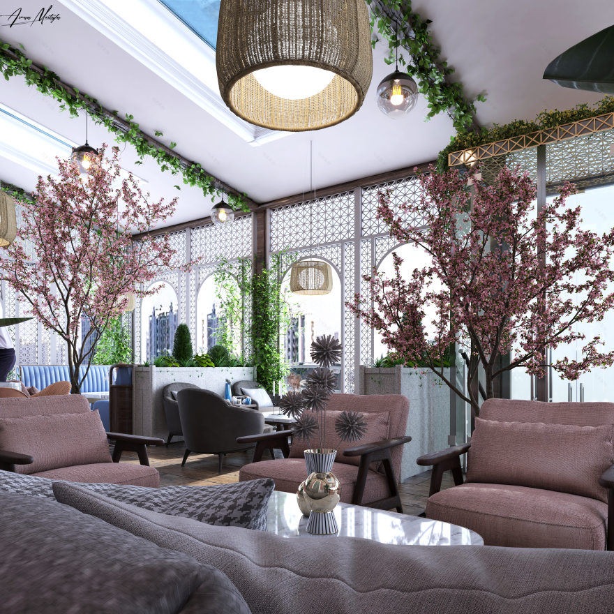 Barraha 酒店露台设计丨卡塔尔多哈丨室内设计师 Asmaa Mostafa-13