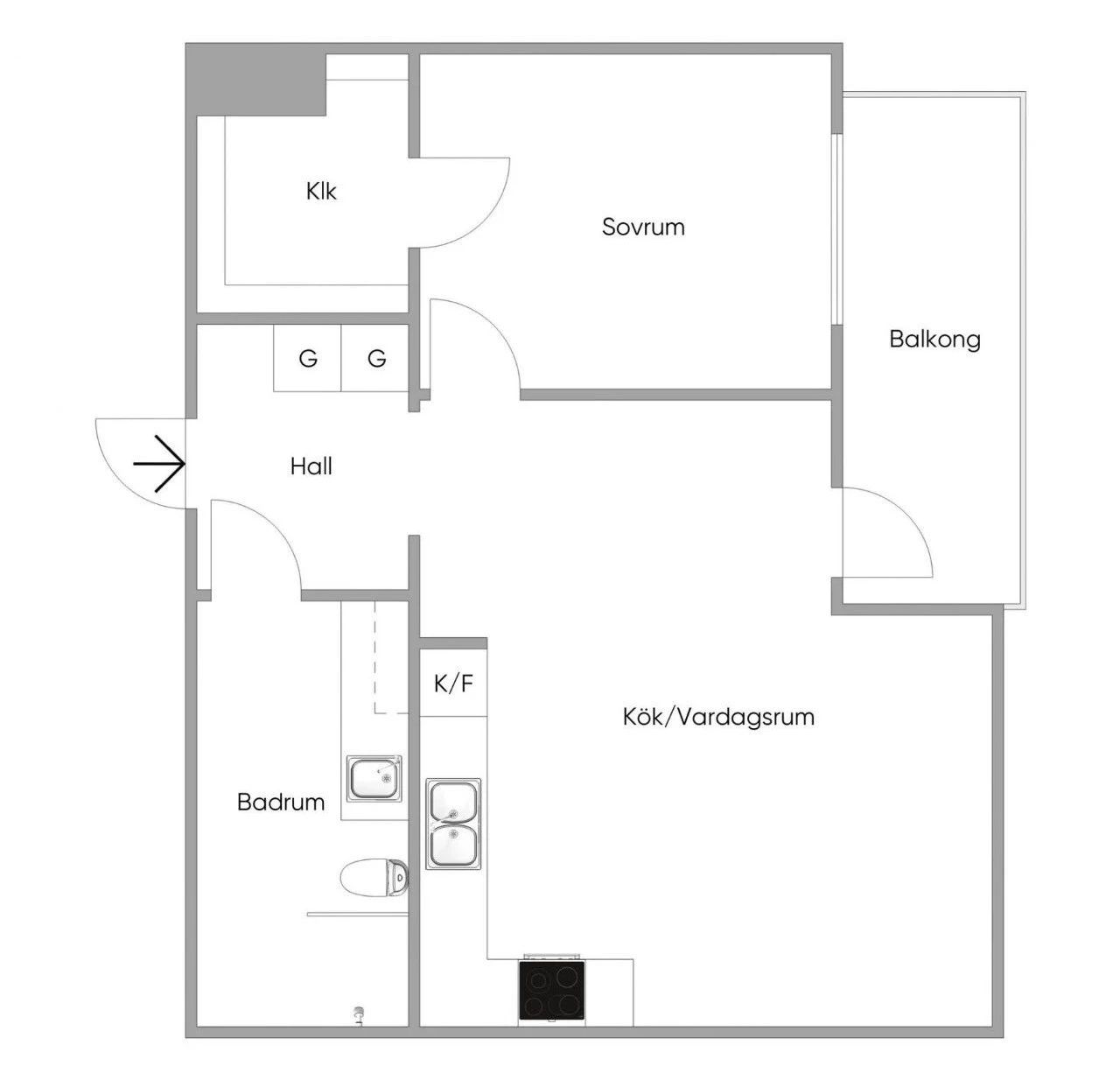 54㎡两居室室内设计丨shejiyouxue2016-4