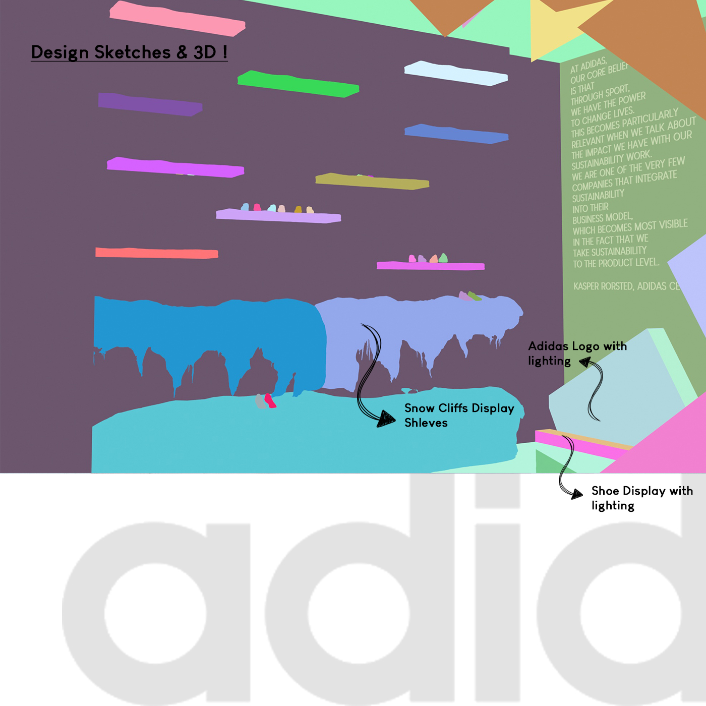 Adidas Sustainable Shoes Branch Interior Design-13