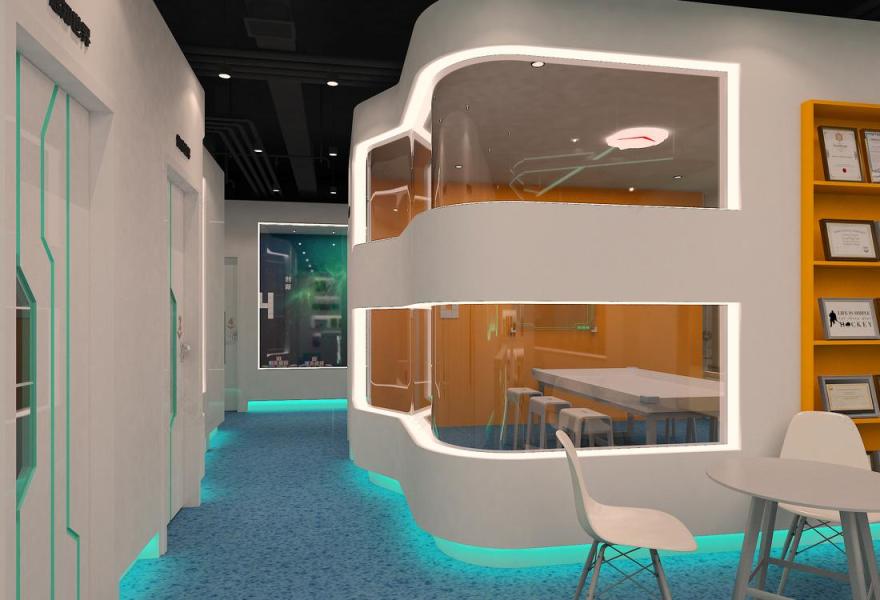 未来科技教育空间丨白色亚克力侠-5