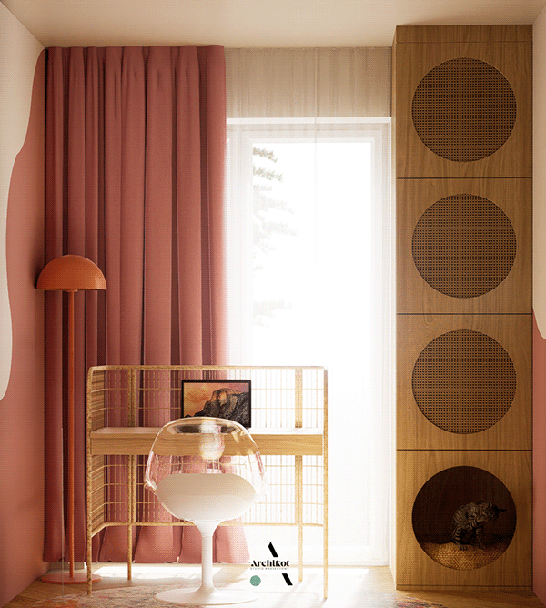 projekt gabinetu - miejsce do pracy-3