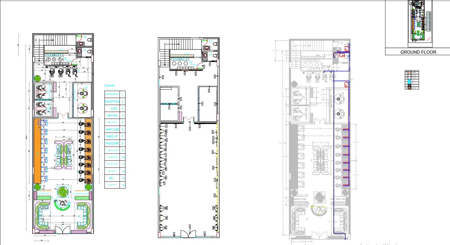 shop drawing for BEAUTY SALON-16