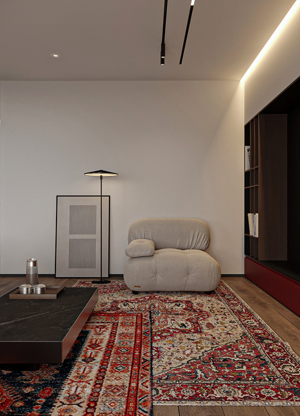 Red accents — Lviv townhouse for young couple-7