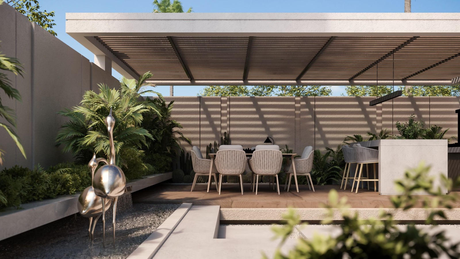 外部立面和后院设计丨沙特阿拉伯吉达-12