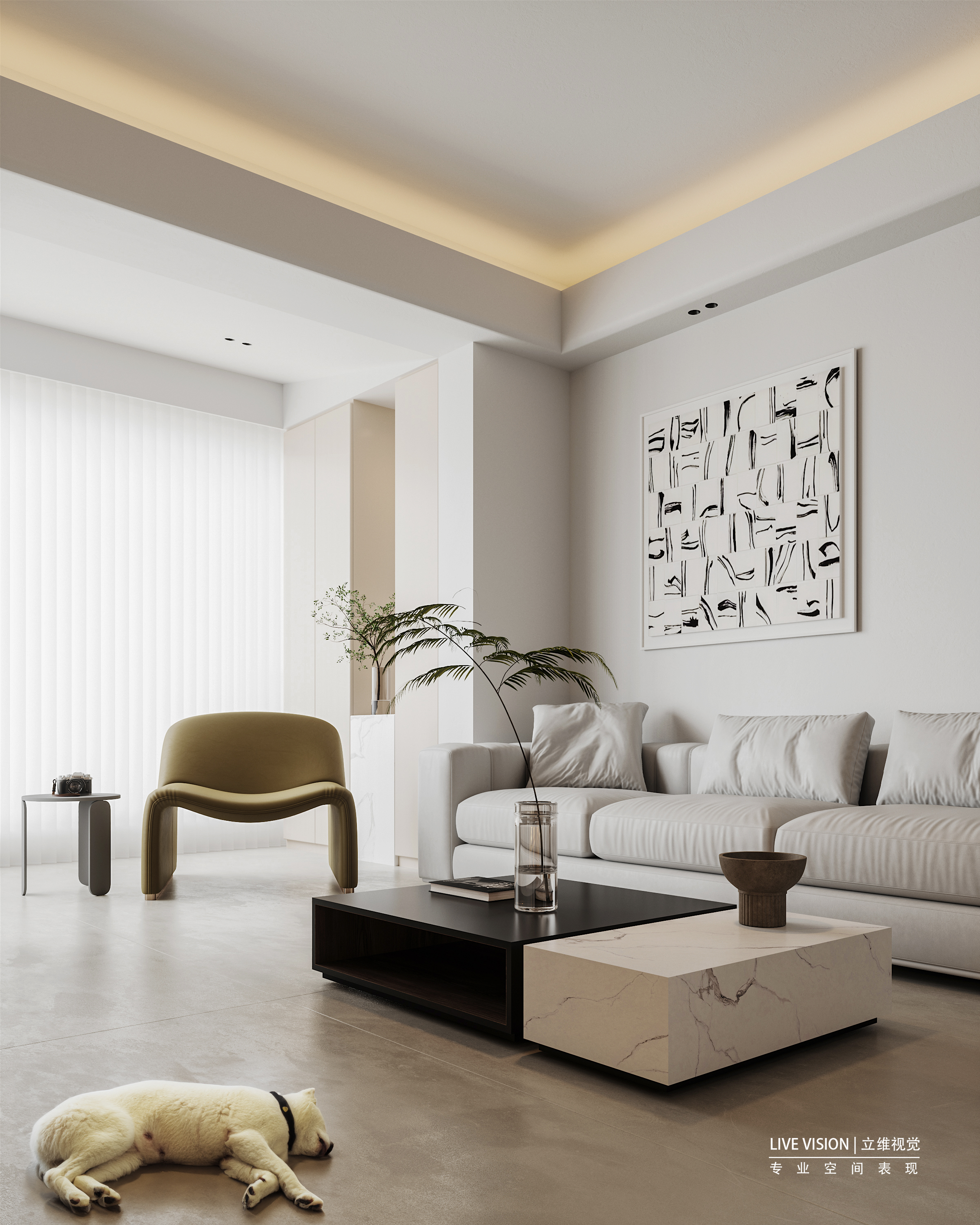 现代家居效果图表现丨品致空间规划 张朝金-3