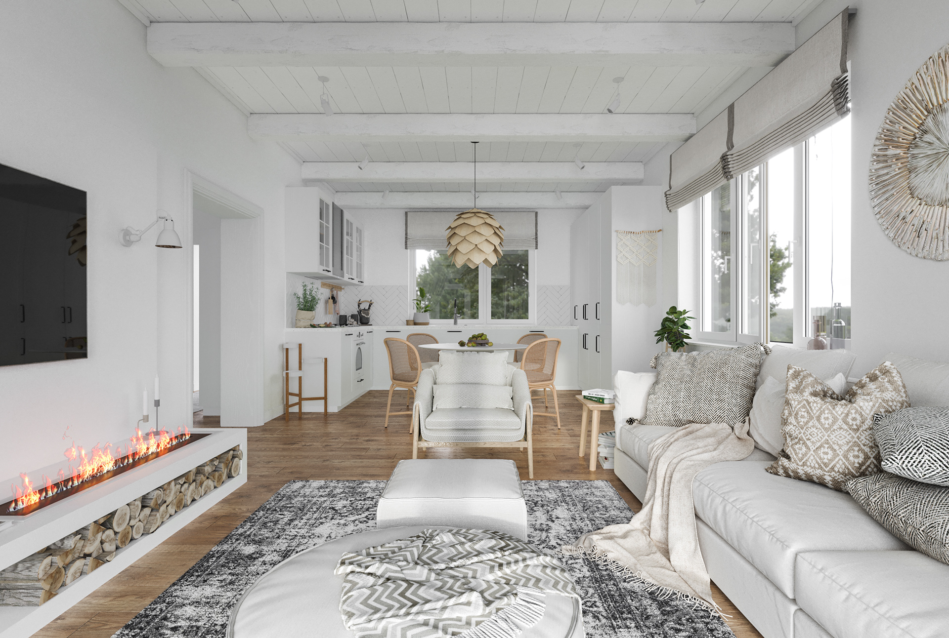 Guryevskaya Sloboda 村 3 号住宅室内设计丨Sergey Kachalov-3