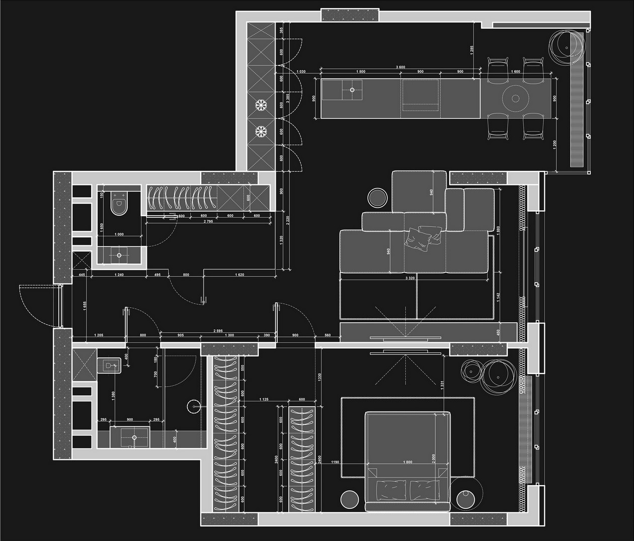 浅色系公寓设计-1