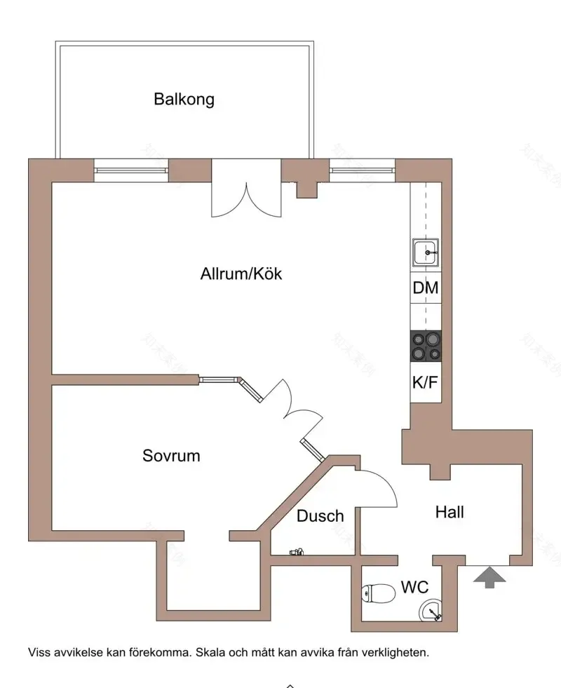 44 平米瑞典公寓玩转玻璃隔断与色彩-17