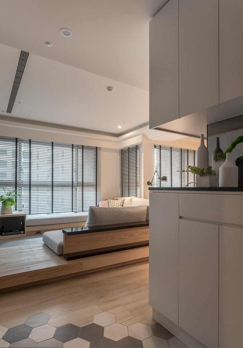 现代风格 115㎡新婚宅,格局调整与多元媒材的巧妙融合-4