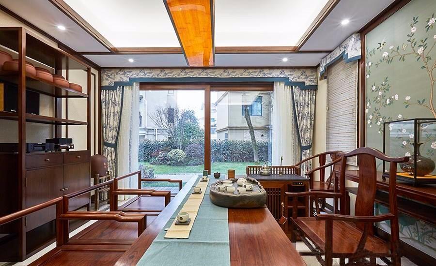 梦湖山庄新中式归来，打造别墅书香雅致空间-7