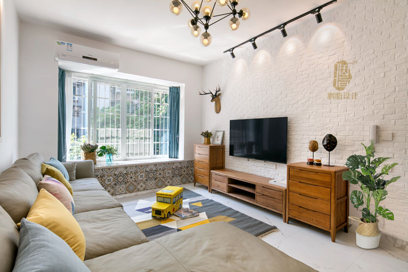 华南理工南秀村四口之家北欧风改造-9