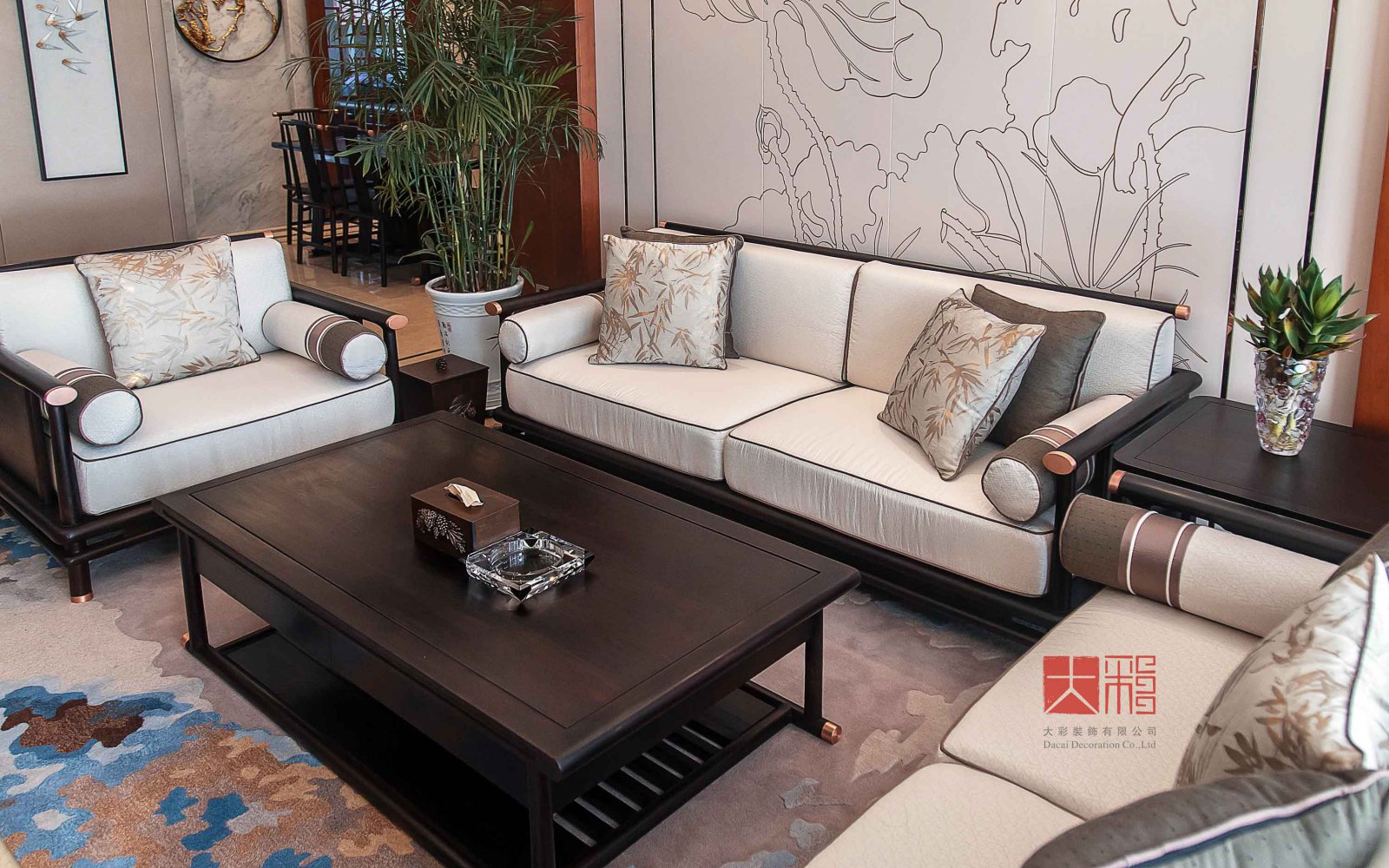 御景豪庭新中式住宅  大彩装饰-15