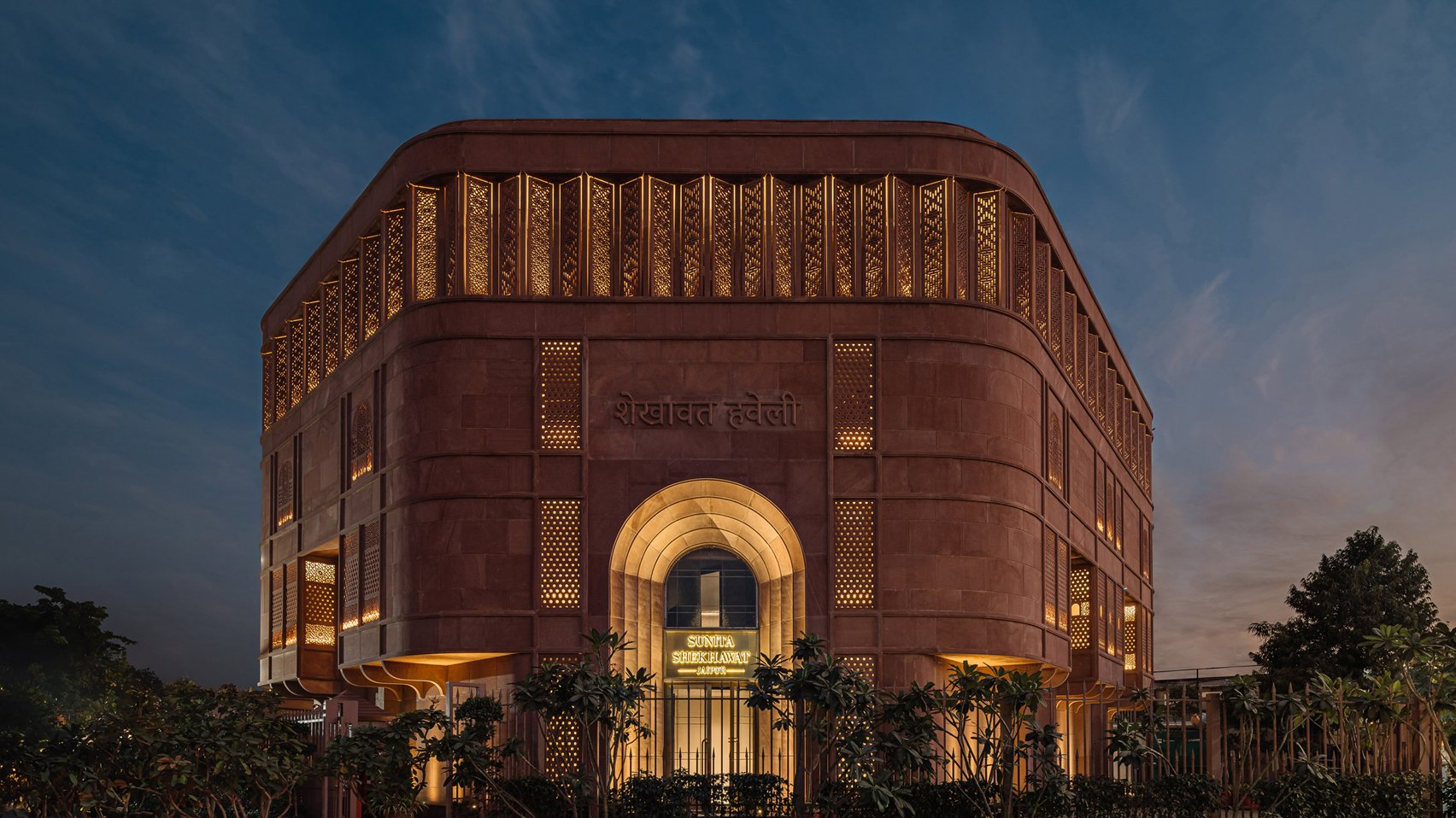 Studio Lotus wraps stone lattices around museum-cum-jewellery store in Jaipur-0