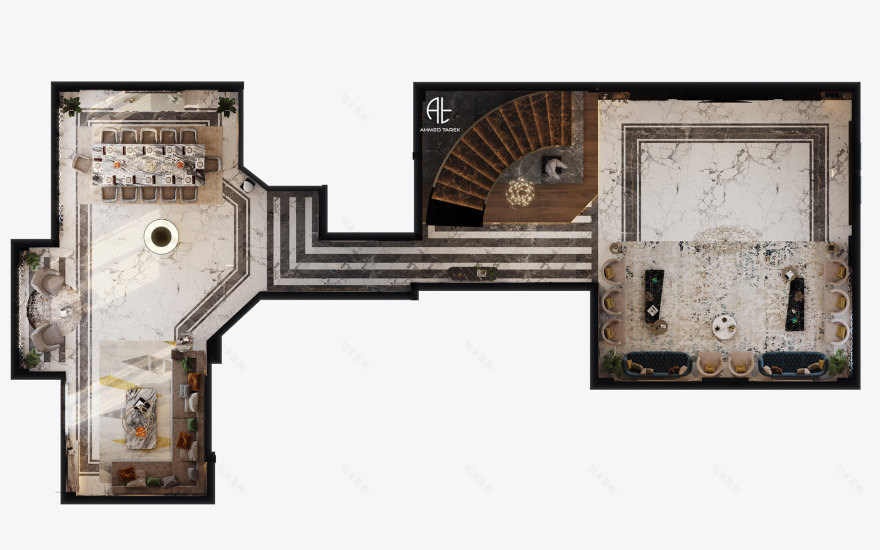 DiamondLu·urious 别墅接待处设计丨埃及开罗丨AHMED TAREK-25