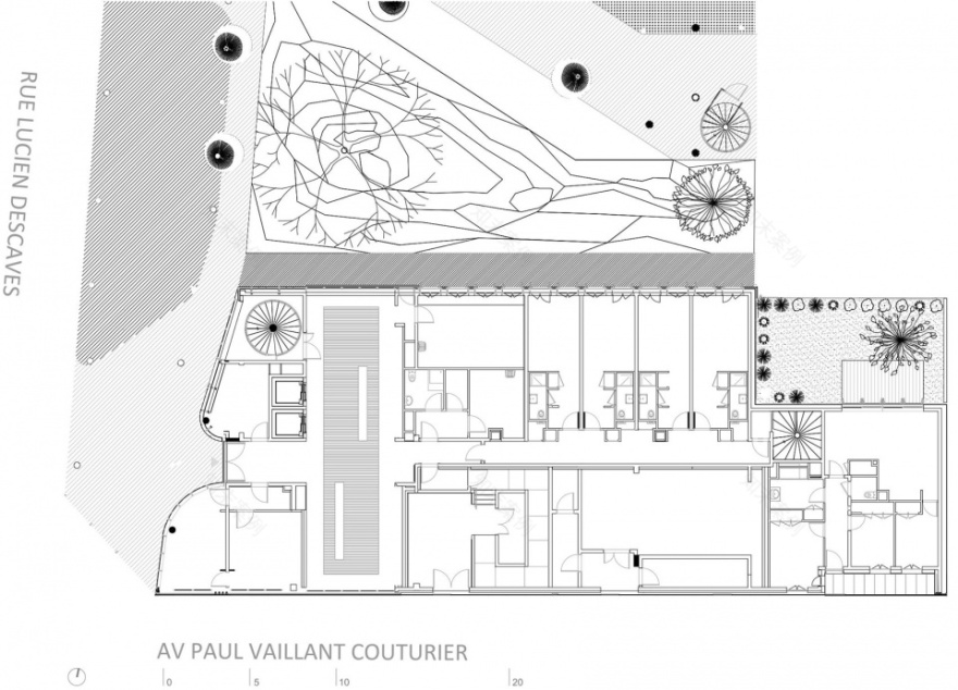 巴黎 Simone Veil 学生宿舍楼,融入城市环境的清晰建筑表达-38
