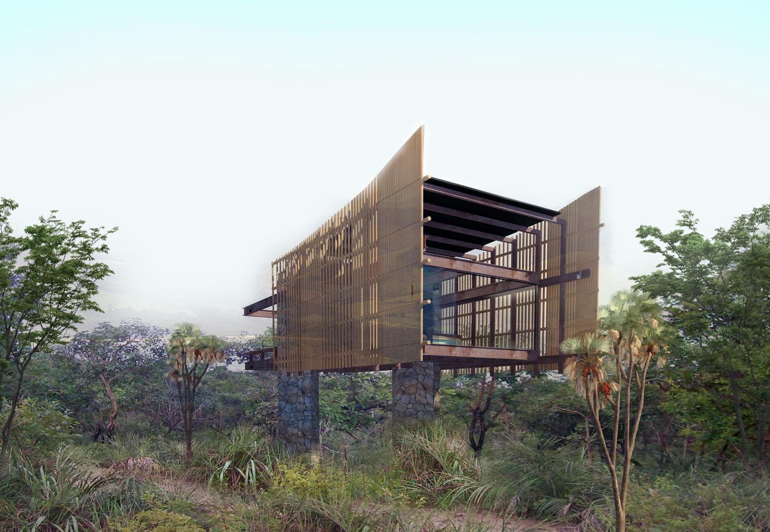 巴西 Skylab 建筑师设计的树屋住宅-6