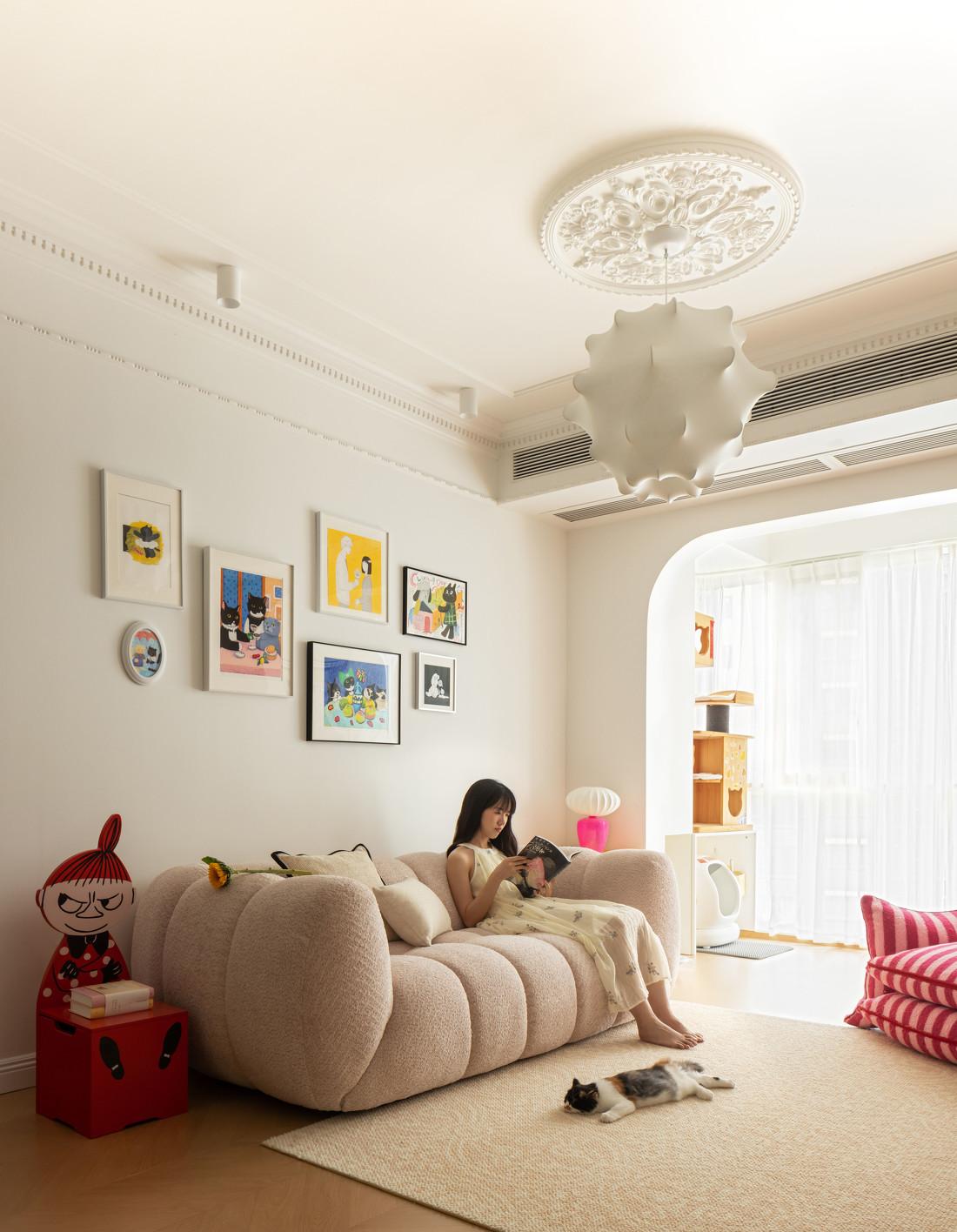 95㎡色彩多变的少女风轻法式-7