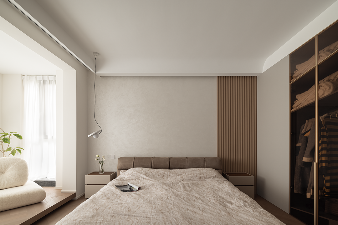 170㎡简约大平层，暖白原木的细腻优雅 | 深零设计-85