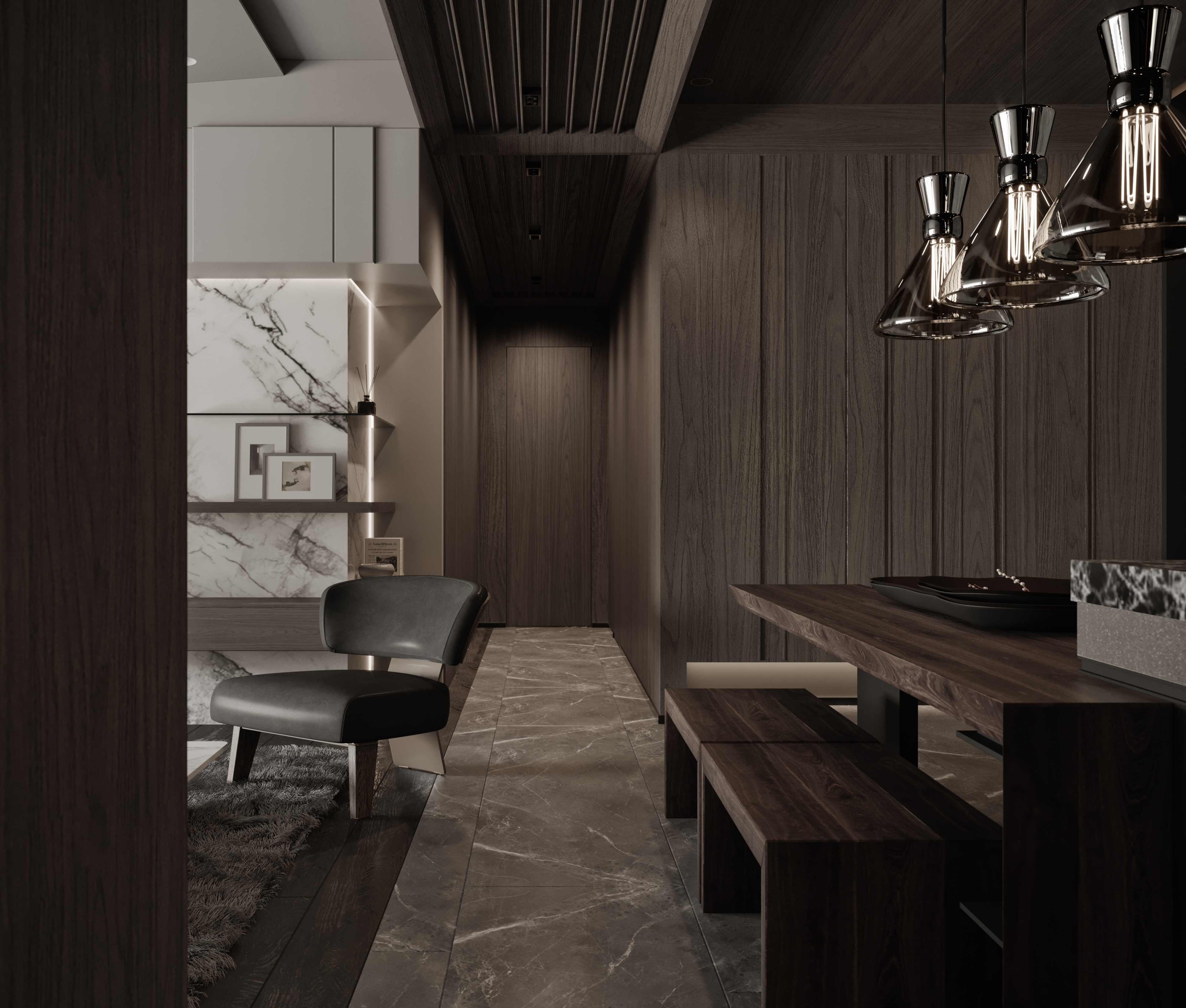 杭州台式风格黑项目，3DMAX、PSCC、NIK 7、Corona 5.0 渲染-8