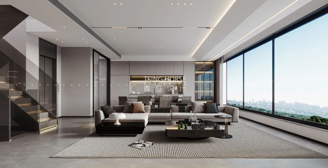 招商央玺现代轻奢别墅空间设计丨周昆设计团队-22