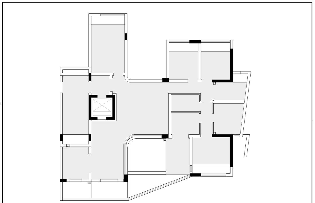 邓子设计丨平层丨186m²空中院墅演绎光影跌宕-1