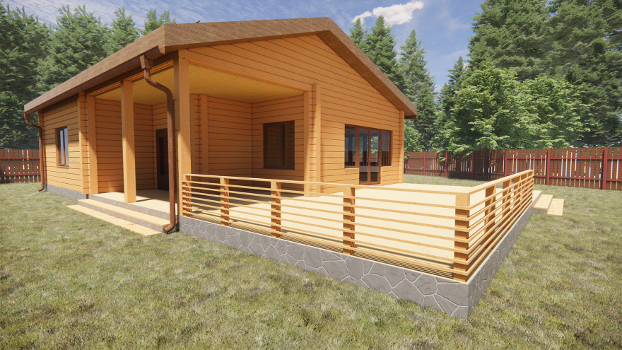 胶合木桑拿房及客房别墅项目-3