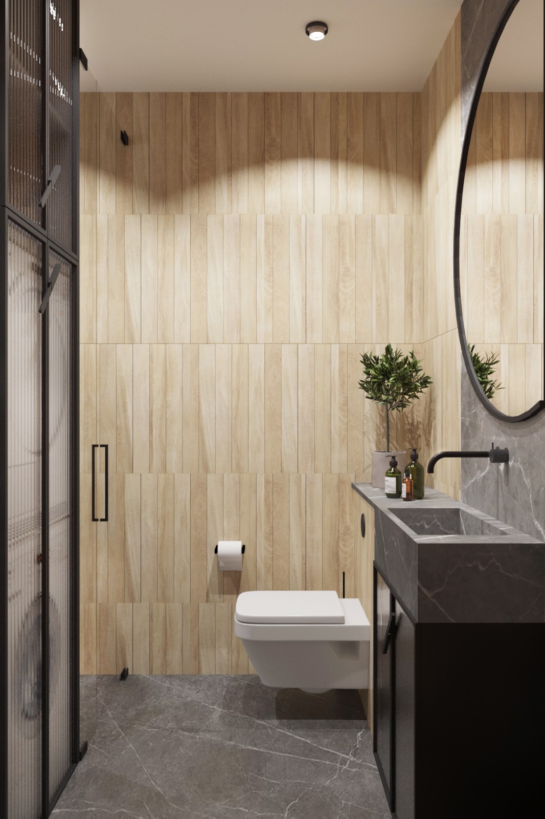 莫斯科 75㎡度假风住宅 | 木质感拱门，藤编元素的温馨空间-8