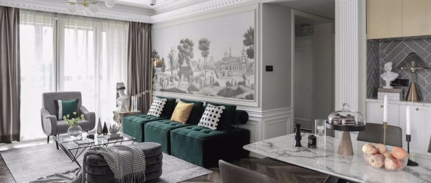 南京颐和府邸 135㎡美式轻奢复古风住宅设计-203