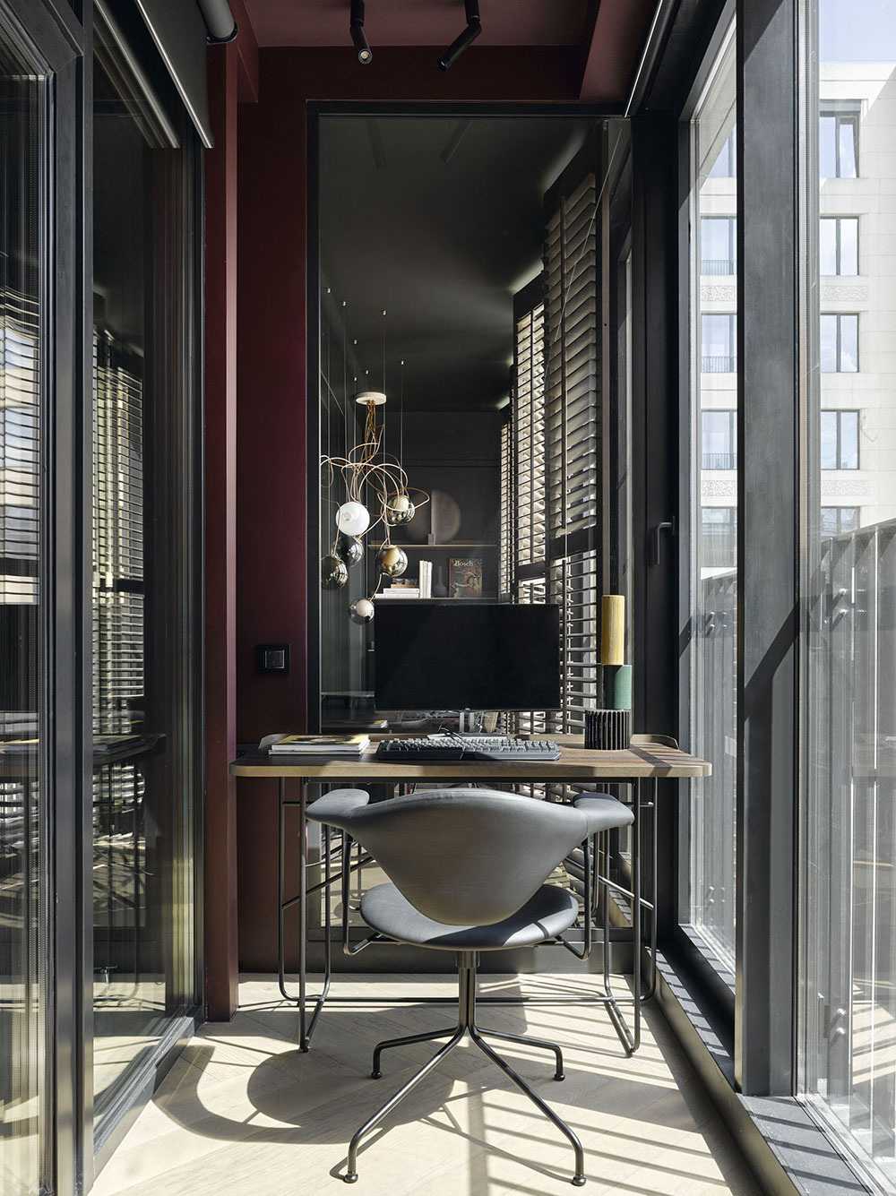 莫斯科 73㎡现代简约公寓 | 暗色调与灰泥的完美融合-10