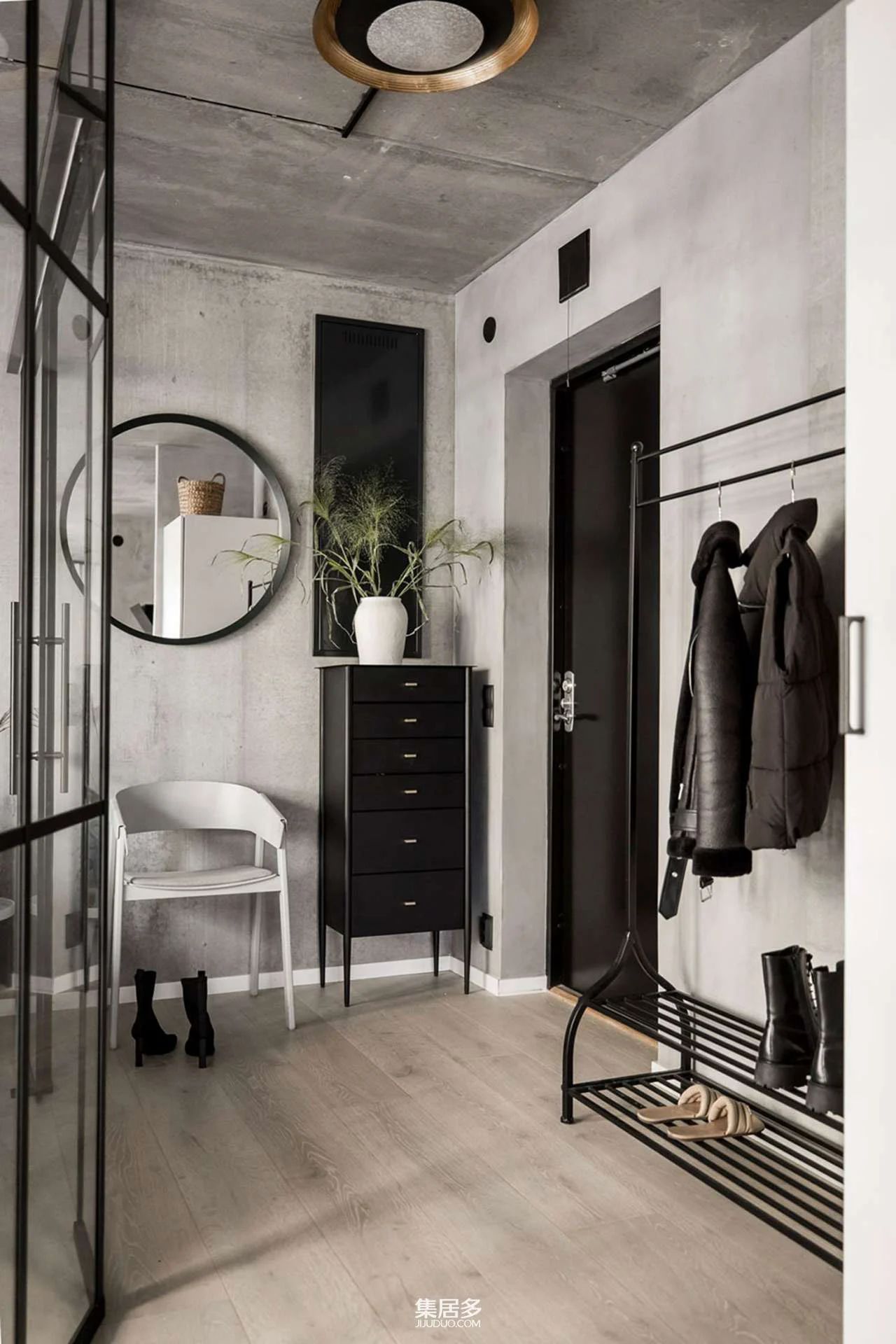 混凝土墙的斯堪的纳维亚小型公寓丨瑞典-24