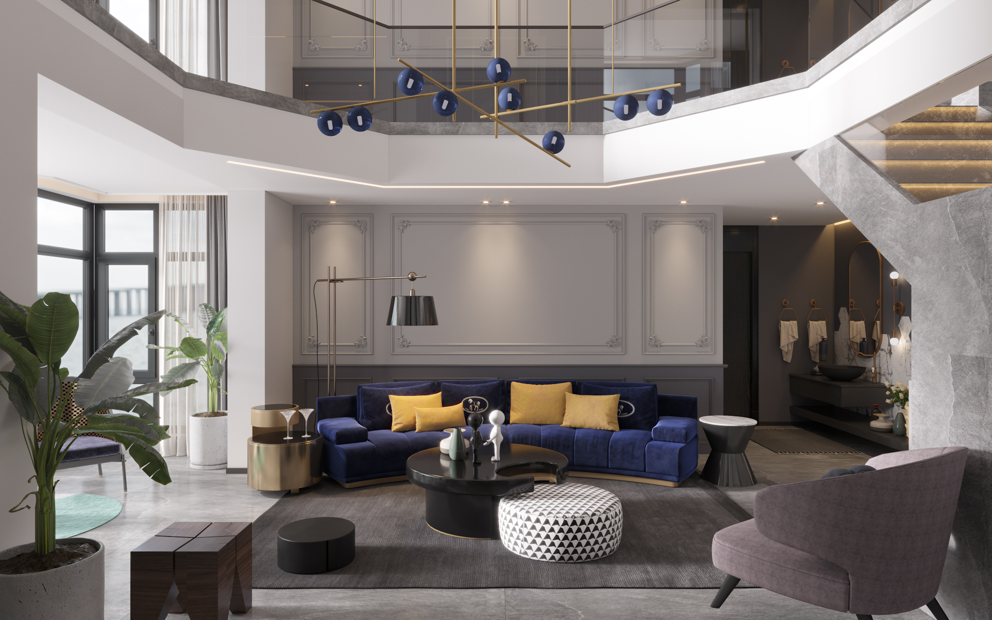 贵州凯里现代中式雅居，传统元素与时尚空间的完美融合-5