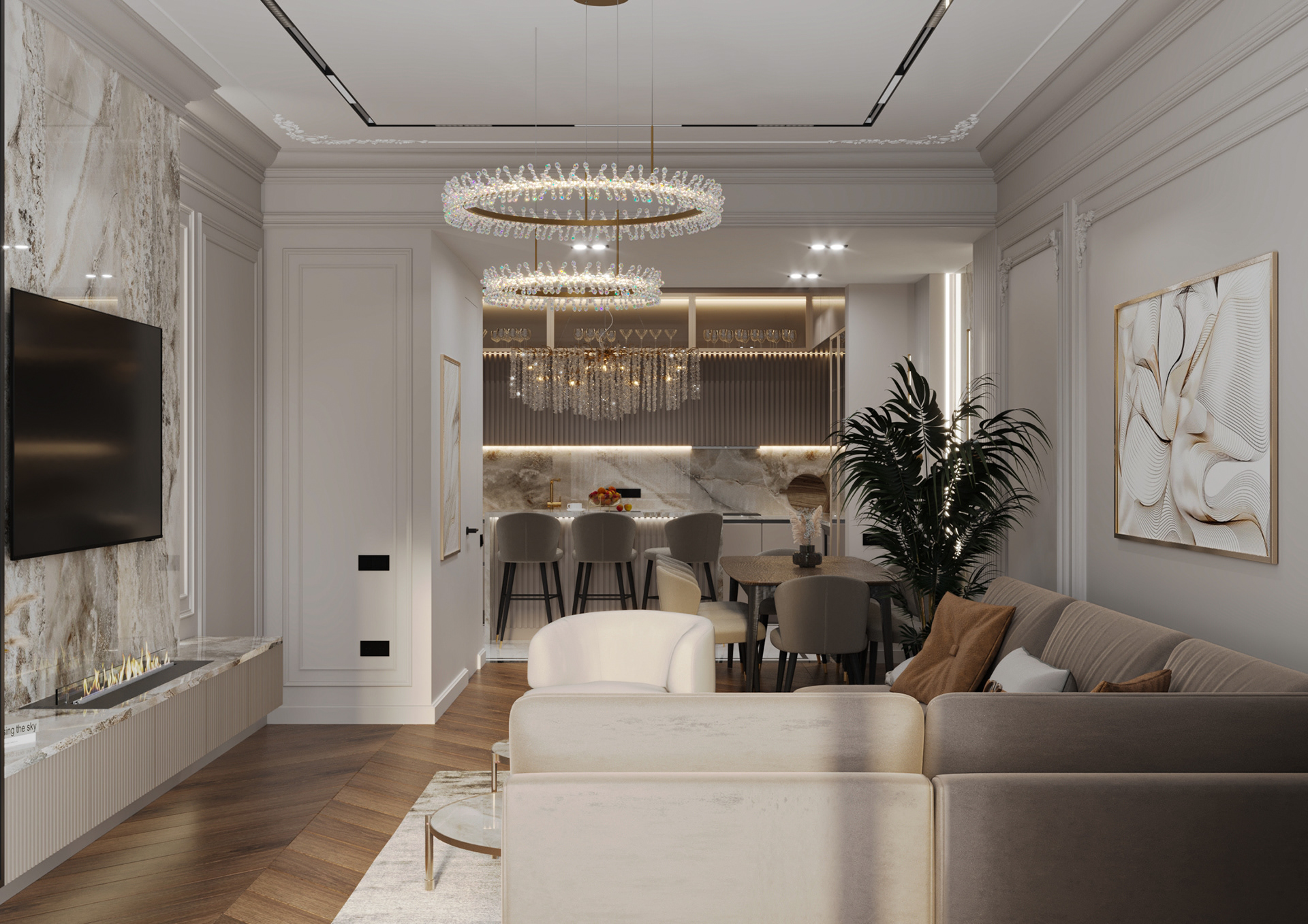 Neoclassic apartment design-22