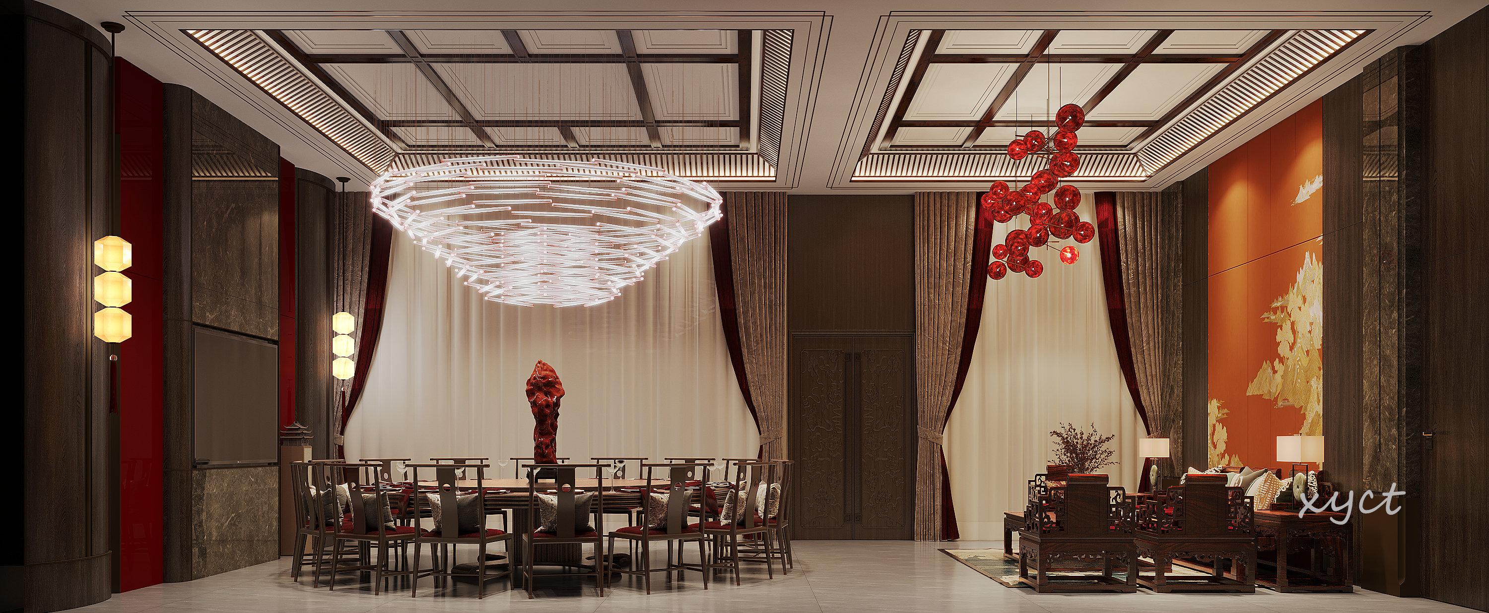 新中式包厢|静谧雅致-4