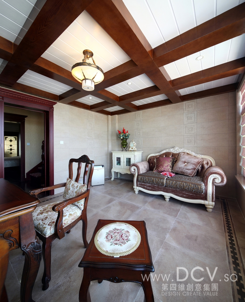 西安 秦岭山水香樟苑别墅欧式时尚样板间设计案例-15