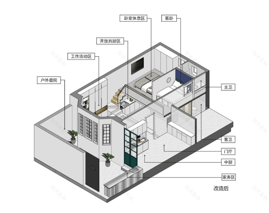 上海里弄老房摩登改造,灵活定义空间-29