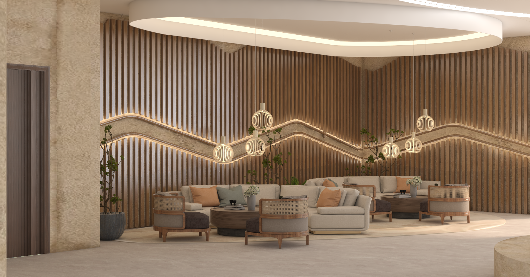 Biophilic 酒店接待处设计丨埃及-19