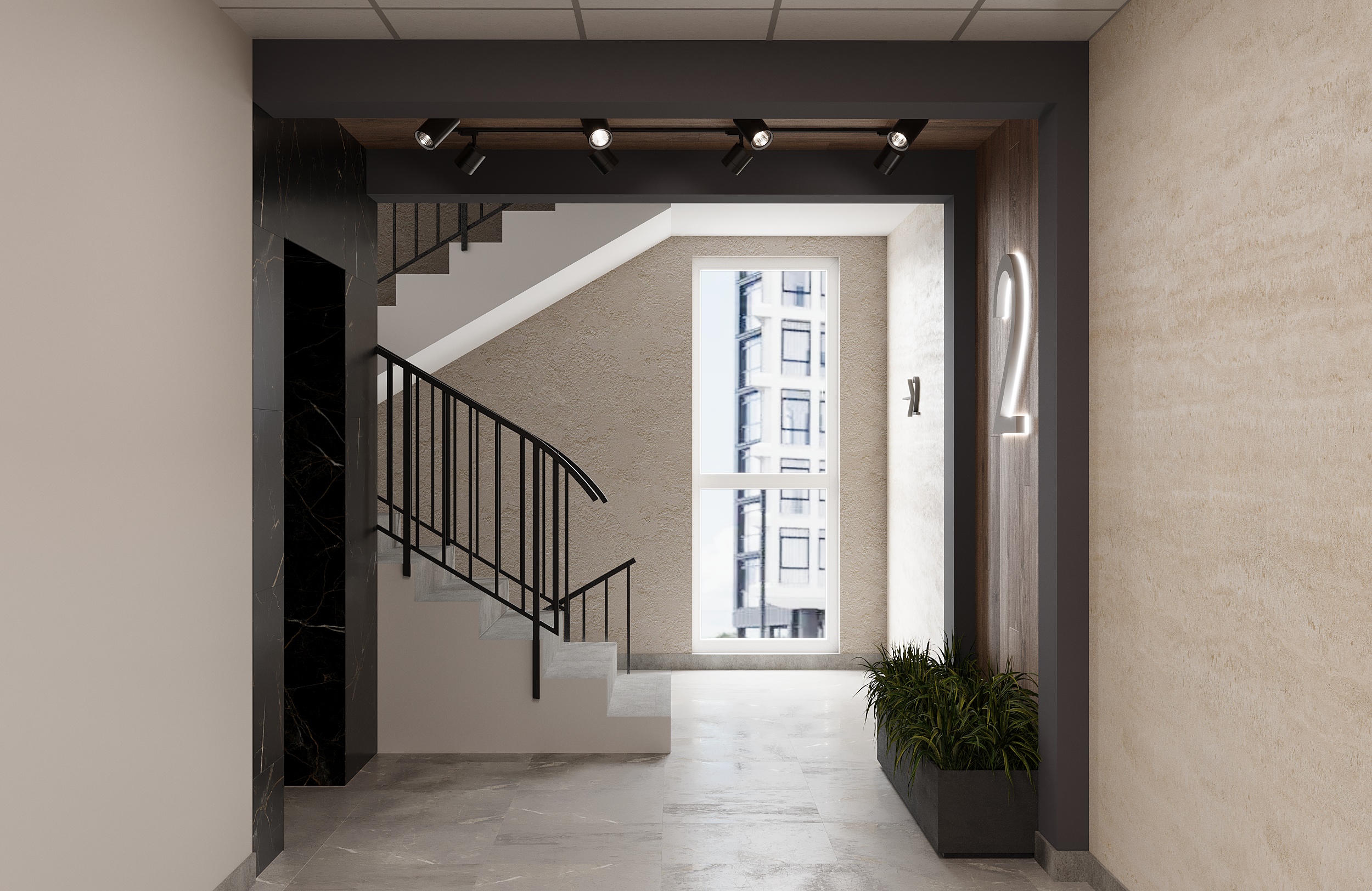 Modern Residential Lobby | Entrance Group Design-7