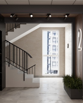 Modern Residential Lobby | Entrance Group Design