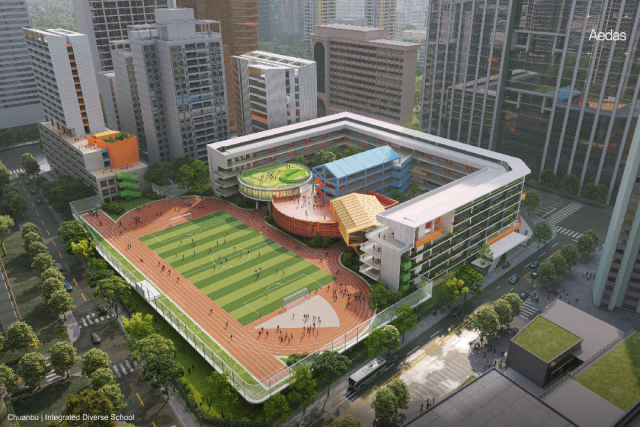 深圳罗湖船步街片区城市更新滨河实验学校丨中国深圳丨Aedas,深圳和华国际工程与设计有限公司联合体-2